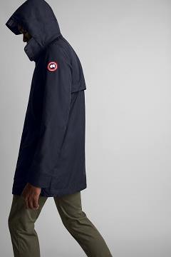 Chamarras Canada Goose Hombre Mexico - Crew Trench Rompevientos Azul Marino VW5908723